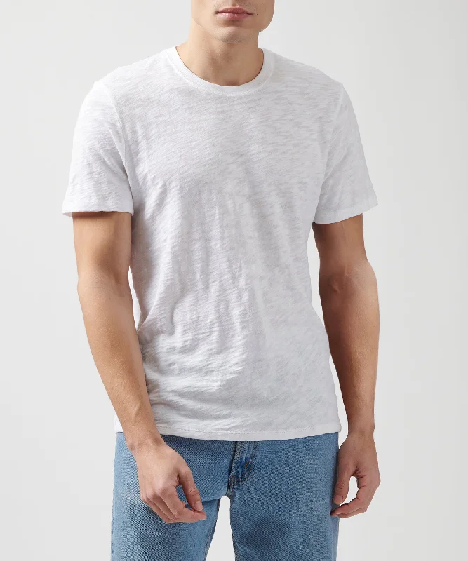 Slub Jersey Crew Neck Tee - White